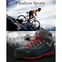 Zapatos de senderismo impermeables para hombre, botas de Trekking de escalada de montaña, botas de nieve casuales de moda para exteriores de alta calidad - details 2
