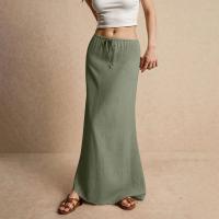 Vacaciones Verano Maxi Cordón Cintura baja A e Faldas casuales Falda larga ajustada Playa Ropa de mujer - details 29