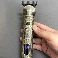 Kemei-cortadora de pelo profesional para hombre, máquina de afeitar inalámbrica, con pantalla LCD, T9, para barbero - details 1