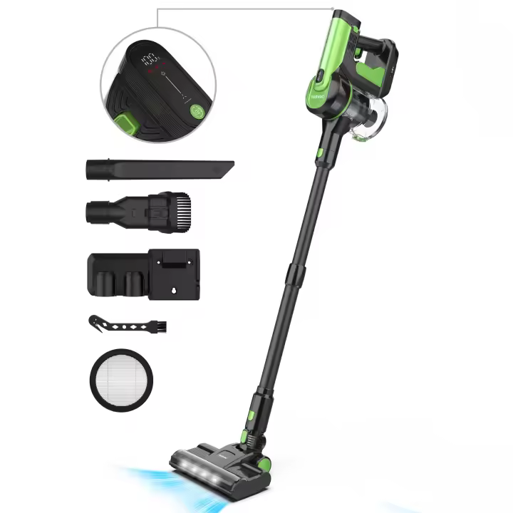 Aspiradora inalámbrica TASVAC S8, aspiradora de varilla sin escobillas con pantalla LED de 33000Pa, batería recargable, hasta 50 minutos de Rutime - 1