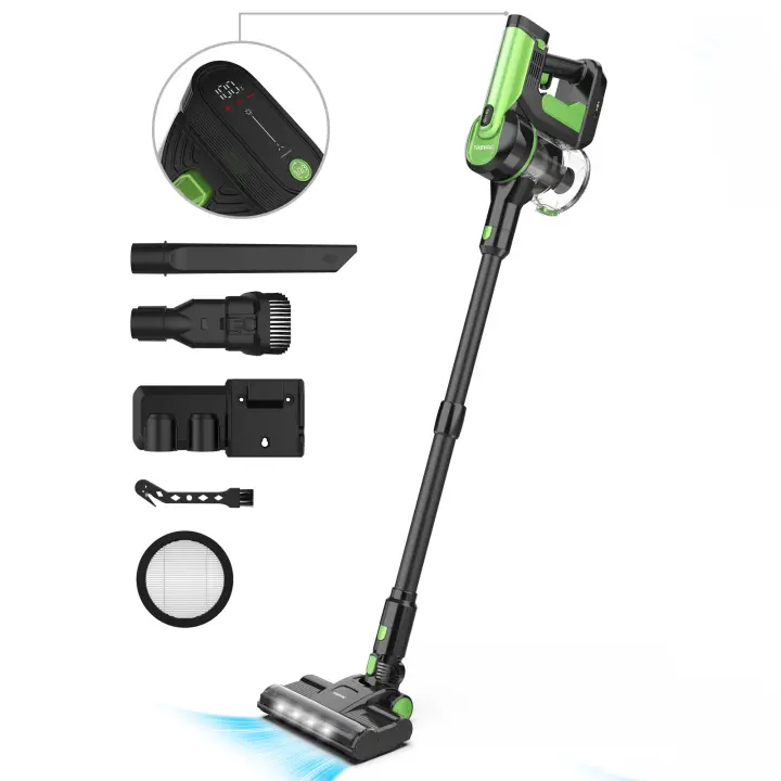 Aspiradora inalámbrica TASVAC S8, aspiradora de varilla sin escobillas con pantalla LED de 33000Pa, batería recargable, hasta 50 minutos de Rutime - 1