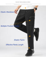 Pantalones de Senderismo de Secado Rápido para Hombres Pantalones Elásticos para Acampar, Escalar, Correr al Aire Libre Ropa Deportiva de Primavera Otoño - details 2