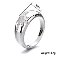Anillos gruesos de Color dorado para mujer, anillo de flor de circón brillante, nuevo diseño Simple, joyería de compromiso de boda, regalo KAR209 - details 2