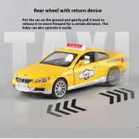 Coche de Taxi M6 a Escala 1:32 Modelo de Metal Alegrado con Sonido y Luz Juguete Ideal para Niños - details 3