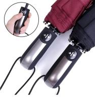 Paraguas plegable automático a prueba de viento para mujer, grande e impermeable con tono negro, 10K - details 3