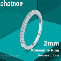 Anillo de Plata Esterlina S925 Plato de Oro Blanco 18k Anillo de Compromiso de Boda 1,5mm Color D - details 0