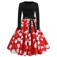 Vestido de fiesta elegante con estampado de notas musicales, vestidos Midi informales Retro Vintage para primavera y otoño - details 18