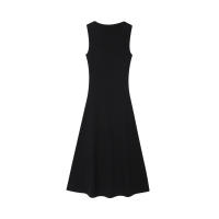 Ropa de mujer europea y americana popular U-cuello sin mangas vestido largo vestido fiesta - details 3