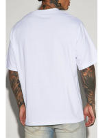 Camiseta con estampado gráfico de oso 100% algodón para hombre, camiseta de manga corta con cuello redondo, ropa de hombre para verano al aire libre - details 4
