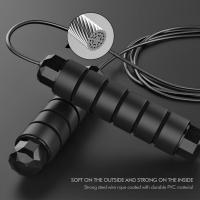 Cuerda de salto, cable de cuerda de salto de velocdad rápida sin enredos con rodamientos de bolas para mujeres - details 1
