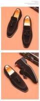 Cuero de suela Oxford de gamuza con cierre de cordones estilo caminar impermeable comercial marrón negro informal para hombre - details 7