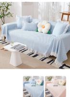 Manta suave de Color sólido para sofá, cubierta multiusos, toalla de sofá, decoración del hogar, alfombra de Picnic para acampar al aire libre - details 3