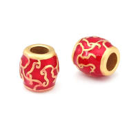 Pulseras de Brass Dorado Mate 4PCS Grande Agujero Abalorios para Hacer Joyas DIY - details 2
