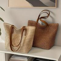 Bolso de Playa de Paja a la Moda Bolso de Viaje con Cierre de Cremallera - details 3