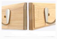 Ganchos de madera para colgar ropa, Perchero de bambú, decoración del hogar, cocina y baño, 3, 4 unidades - details 6