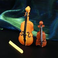 Instrumento de música en miniatura, miniviolín de resina, adornos decorativos para casa de muñecas, manualidades, manualidades, hogar, Bar - details 10