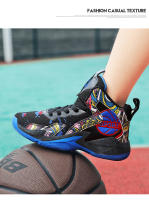 Zapatos de baloncesto antideslizantes para niños, zapatos deportivos transpirables, cómodos zapatos atléticos de entrenamiento de gimnasia, Zapatillas altas para niños - details 18