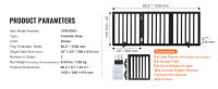 SucceBuy Puerta para perros independiente de 24 H x 60 W, barrera plegable para mascotas de 3 paneles para pasillos anchos y estrechos, ampliable con soporte para pies silencioso, uso en interiores, marrón - details 6