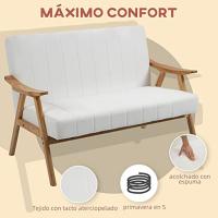 Sofá Moderno de 2 Plazas Decorativo de Sala con Cojín de Poliéster 200 kg de Carga - details 3