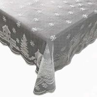 Mantel redondo/rectangular, mantel Ense blanco con estampado de copos de nieve, mantel de boda para decoración del hogar, Navidad - details 8