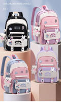 Mochila Escolar Coreana Linda para Niñas Mochila Escolar Kawaii en Rosa y Morado para Biblioteca y Escuela Primaria Regalo para Estudiantes y Niños - details 1