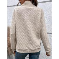 Suéter deportivo informal para mujer, camisa de cuello alto, novedad de 2024 - details 4