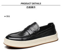 Zapatos de cuero para hombre, tendencia plataforma, zapatos casuales de moda ligera, zapatos de hombre - details 18