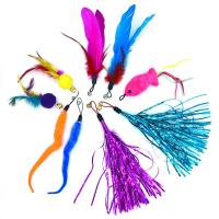 Juego de Plumas para Gato Pack de 9 Plumas de Pesca con Borla Juguete Interactivo para Mascotas - details 7