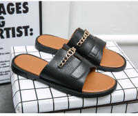 Fregona fresca y transpirable para hombre, cubierta de cuero informal británica, zapatillas para pies, versión coreana, fregona de una pieza a la moda, novedad de 2022 - details 6