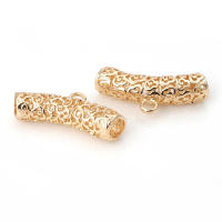 Colgantes de tubo curvado de nube de latón, Color oro de 18K de alta calidad, conector de pulsera, suministros para fabricación de joyas, accesorios Diy - details 14