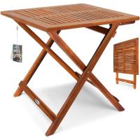 Mesa Plegable de Madera de Acacia 70x70cm Mesita de Jardín Mesa Portátil Exterior Balcón - details 6