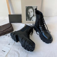 Nuevas Botas Cortas Versátiles Con Cordones Para Mujer, Botas Individuales De Primavera Y Otoño, Botas Finas De Locomotora - details 3