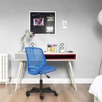 Silla Escritorio de Oficina Ergonómica Silla Giratoria Altura Ajustable sin Reposabrazos Asiento Malla Rosa - details 37