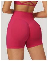 Pantalones cortos deportivos mejorados de cintura alta para yoga sin costuras para mujer, utilizados para gimnasios y ciclismo - details 7