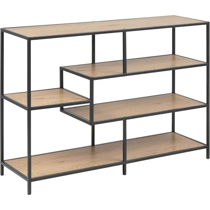 Librería de 4 Estantes 35 x 114 x 78.2 cm Acabado con Efecto de Roble Antes era Movian - 1
