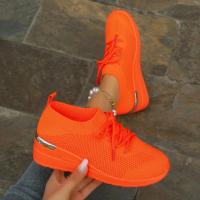 Zapatillas de deporte informales para mujer, zapatos de malla transpirables con cordones, Tenis de plataforma para caminar y correr, moda de verano - details 20