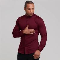 Camisas ajustadas para hombres de negocios juveniles, ropa Formal profesional sin hierro, Color sólido, guapo - details 18