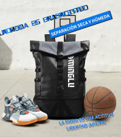 Mochila informal con tapa para hombre, mochila de gran capacidad, puede sostener baloncesto, con separación húmeda y seca - details 0