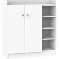 Mueble Zapatero de 2 Puertas Zapatero Estrecho con Estantes Ajustables para 12 Pares de Zapatos - details 0