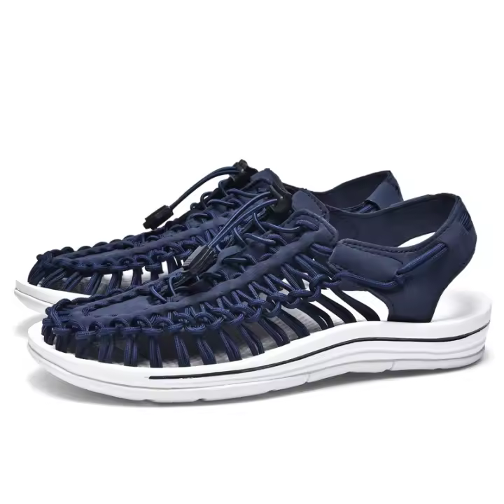 Sandalias tejidas de verano para parejas, sandalias baotou, zapatos de playa para mujer, zapatos de viaje para hombre - 1