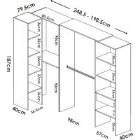 dos columnas y zona barras Natural 187 cm (Alto) x 248 cm (Ancho) x 80 cm (Prof.) - details 2