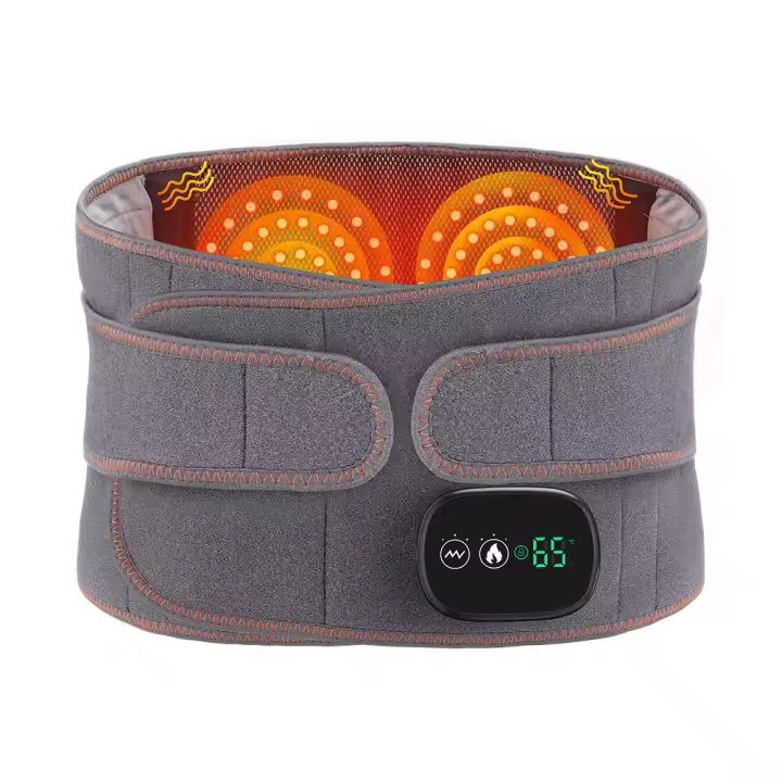 Cinturón de Calentamiento Infrarrojo Eléctrico con Luz Roja para Masaje de Cintura y Apoyo Lumbar Alivio del Dolor Vibración y Masaje de Todos los Tipos de Piel - 1