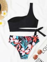 Conjunto de bikini de un hombro, trajes de baño, trajes de baño, ropa de playa sexy 2025 con relleno suave para mujer - details 17