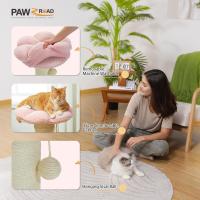 PAWZ Road Poste Rascador de Flores para Gatos, Árbol Pequeño con Poste Súper Grueso [Diámetro = 14 cm], Cama Extraíble para Interior - details 3
