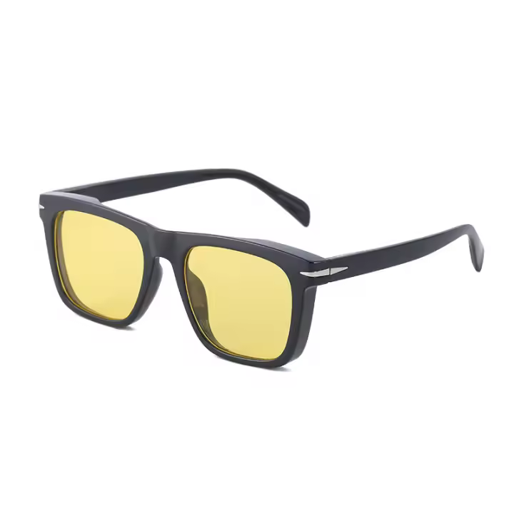 Gafas de sol con remaches y montura cuadrada retro para mujer y América Cross Border Internet Celebrity Ins Gafas de sol con montura pequeña y luz azul Shadess para hombre - 1