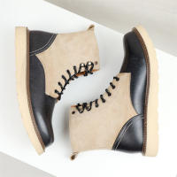 Botas de plataforma versátiles de moda retro americana de cuero botas de herramientas - details 1