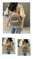 Mochila con remaches para chica, morral versátil y a la moda para viajes y ocio, 2024 - details 7