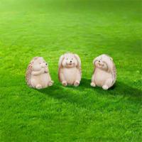 3 uds. Modelos de micropaisaje estatua de erizo de resina escultura de Animal creativa impermeable miniaturas de dibujos animados estatuilla de jardín - details 5