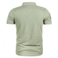 Camisas Polo Para Hombre Coreanas De Color Sólido Casual Manga Corta Cuello En V Moda De Calle 5XL Antideslizante - details 16