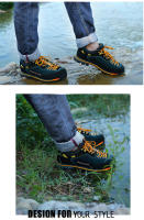 Zapatos de senderismo impermeables de marca para hombre, zapatos de escalada antideslizantes, zapatos de montaña anticolisión, zapatillas de deporte con cordones informales para exteriores - details 10